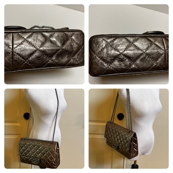 - CHANEL Metallic 2.55 Calfskin 227 Jumbo Flap - Picture 17 of 17